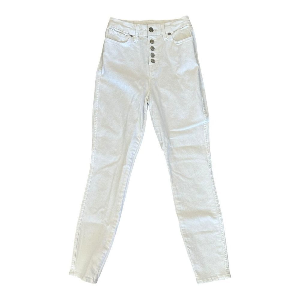 Good American Womens Good Legs Straight Light Compression Jeans White 4/27